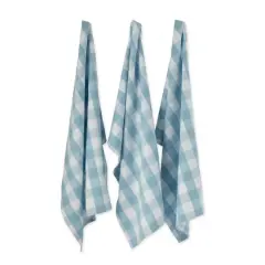 DII&reg; Light Blue Buffalo Check Dishtowel, 3ct.