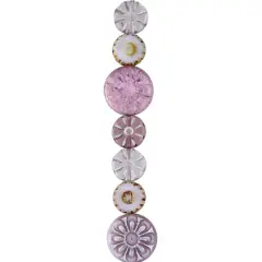 Lavender Garden Czech Glass Flat Round Bead Mix by Bead Landing&trade;