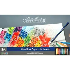 Cretacolor 36 Color Aqua Monolith Woodless Aquarelle Pencil Set