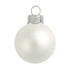 Whitehurst 2ct. 6" Matte Glass Ball Christmas Ornament Silver Matte