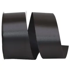 JAM Paper 1.875" x 50yd. Single Face Satin Allure Ribbon Gunmetal Gray