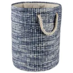 DII&reg; Medium Tweed Round Paper Bin Nautical Blue