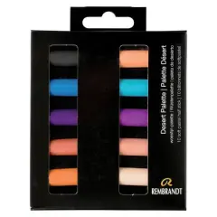 Rembrandt 10 Color Desert Tones Half Stick Soft Pastel Set