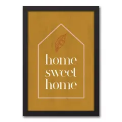 Home Sweet Home Black Framed Canvas Wall Art