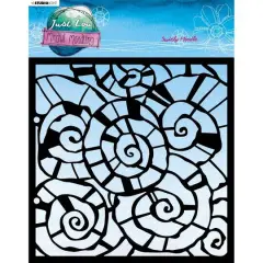 Studio Light Mindful Moodling No.90 Swirly Moodle Stencil, 8" x 8"