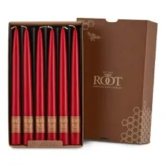 Root Candles 9" Unscented Taper Candles, 12ct. Red