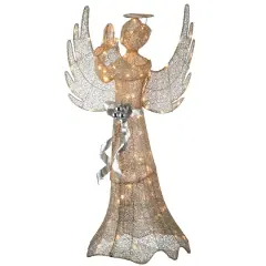 53" Pre-Lit LED Champagne Gold Praying Angel