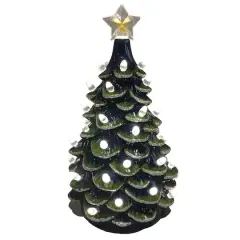 Santa's Workshop 14" NCAA College Team Ceramic LED Christmas Tree West Virginia University