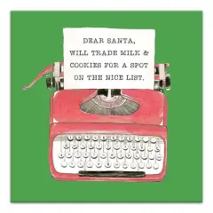 Christmas Typewriter Canvas Wall Art