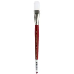 Connoisseur&reg; White Taklon All Media Short Handle Oval Wash Brush