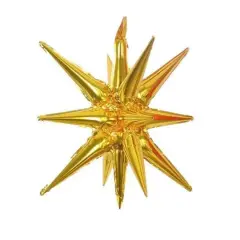 22" Golden Explosion Star Foil Balloon