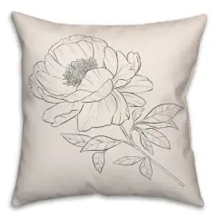 Poppy Floral II 18" x 18" Throw Pillow
