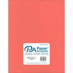 PA Paper&trade; Accents Muslin 8.5" x 11" 73lb. Cardstock, 25 Sheets Papaya