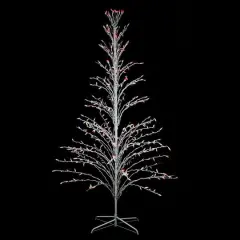 9ft. Pre-Lit Outdoor Cascade Twig Artificial Christmas Tree, Multicolor Lights