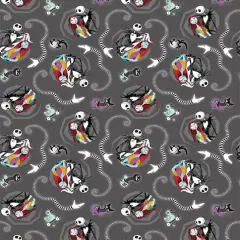 Disney Nightmare Before Christmas Jack & Sally Vortex Cotton Fabric