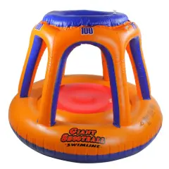 Swim Central 48" Orange & Blue InflatableShoot Ball Swimming Pool Float Game