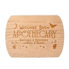 Witches Brew Apothecary 8" x 11" Redwood Oval Cutting Board