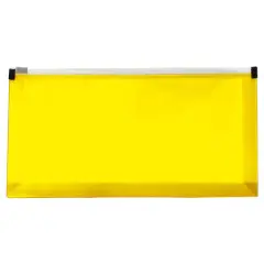 JAM Paper 5" x 10" Plastic Zip Closure Envelopes, 12ct. Yellow