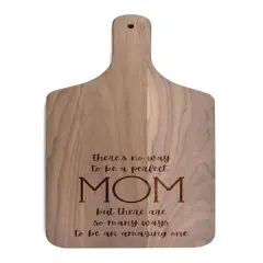 17" An Amazing Mom Walnut Paddle Cutting Board
