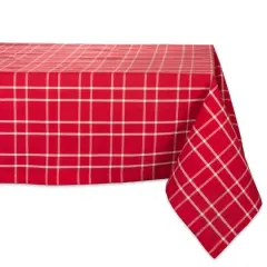 DII&reg; Holly Berry Plaid Tablecloth