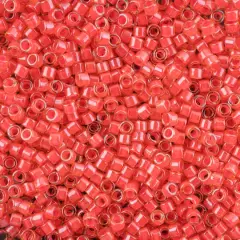 John Bead 11/0 Miyuki Delica Glass Seed Beads, 5g Poppy Red Luminous Neon