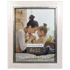 Expressions&trade; 8" x 10" White with Silver Edge Frame by Studio D&eacute;cor&reg;