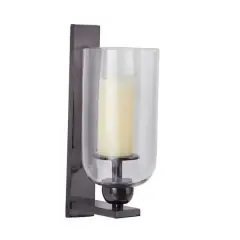 Black Aluminum Modern Wall Sconce, 6" x 8" x 16"