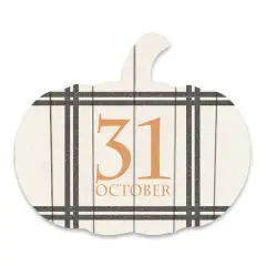 October 31 Pumpkin Shaped Pallet Wood Art