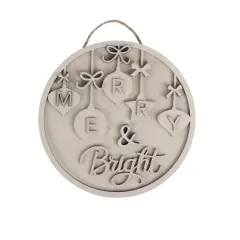 6" Merry & Bright Plaque DIY Wood D&eacute;cor Kit by Make Market&reg;