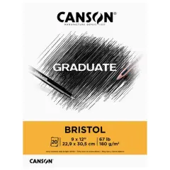 Canson&reg; Graduate Foldover Bristol Pad, 9" x 12"