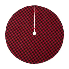 DII&reg; Red & Black Buffalo Check Holiday Tree Skirt 