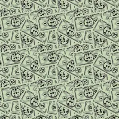 Monopoly 20 Dollars Precut Cotton Fabric