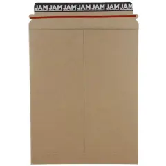 JAM Paper 9" x 11.5" Brown Kraft Flat Photo Mailer Peel & Seal Closure Envelopes, 6ct.