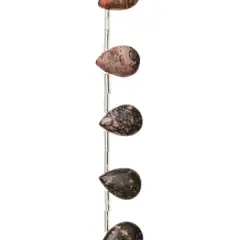Rhodonite Teardrop Beads by Bead Landing&trade;, 14mm