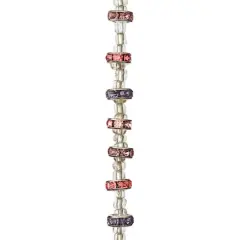 Purple & Pink Rhinestone Rondel Beads, 8mm by Bead Landing&trade;