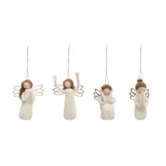 Hello Honey&reg; 4 Pack 5.25" Wool Felt Angel Ornaments