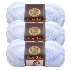 3 Pack Lion Brand&reg; Baby Soft&reg; Variegates Yarn Pastel Print