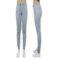 Galaxy by Harvic Slim Fit Heavyweight Fleece-Lined Women&rsquo;s Joggers Heather Gray