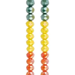 Rainbow AB Faceted Glass Rondelle Beads, 6mm by Bead Landing&trade;