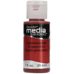 DecoArt Media&reg; Fluid Acrylic Paint, 1oz. Quinacridone Gold