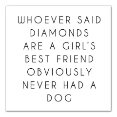 Dogs Are A Girl's Best Friend Canvas Wall Art