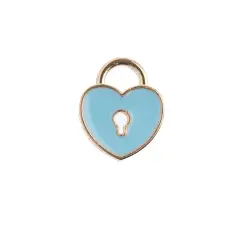 John Bead Sweet & Petite Heart Locket Charms, 10ct. Light Blue