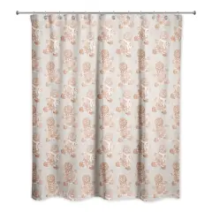 Gingerbread Man Pattern 71" x 74" Shower Curtain