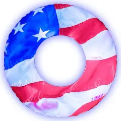 PoolCandy RealPrint&reg; Illuminated LED Stars & Stripes Large Pool Tube