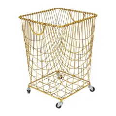 Gold Iron Glam Storage Cart, 24" x 16" x 17"