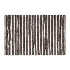 DII&reg; Slim Stripe Cotton Chindi Rug, 2ft. x 3ft. Dark Brown