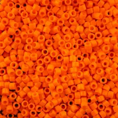 John Bead 11/0 Miyuki Delica Glass Seed Beads, 5g Orange Mandarin Opaque