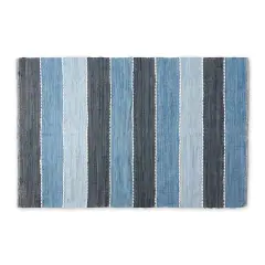 DII&reg; Color Block Cotton Chindi Rug, 4ft. x 6ft. Denim