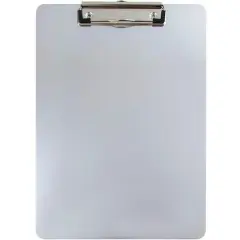 JAM Paper Letter Size Aluminum Clipboard Silver