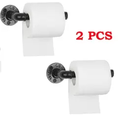 NEX&trade; 6.5" Black Iron Rustic Toilet Paper Roll Holders, 2ct.